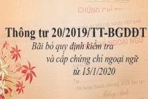 thong tu bai bo cac quy dinh ve kiem tra va cap chung chi ngoai ngu theo chuong trinh giao duc thuong xuyen