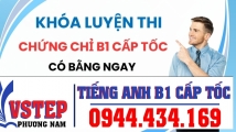 khoa luyen thi chung chi  b1 cap toc co bang ngay