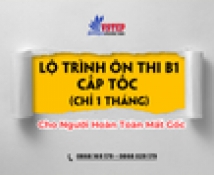 lo trinh on thi b1 cap toc  chi 1 thang  cho nguoi hoan toan mat goc