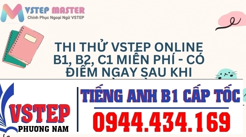 Thi thử VSTEP Online B1, B2, C1 Miễn Phí - Có Điểm Ngay Sau Khi Làm Bài